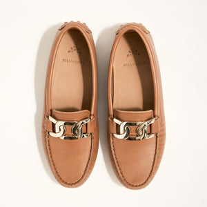 Double front view of Kiowa shoes in Light Tan, emphasizing the expert craftsmanship of the calf leather upper and the plush texture, paired with the soft and breathable Sheep Leather lining for ultimate comfort and quality