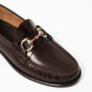 3/4 profile Brown Penny Loafer with Horsebit